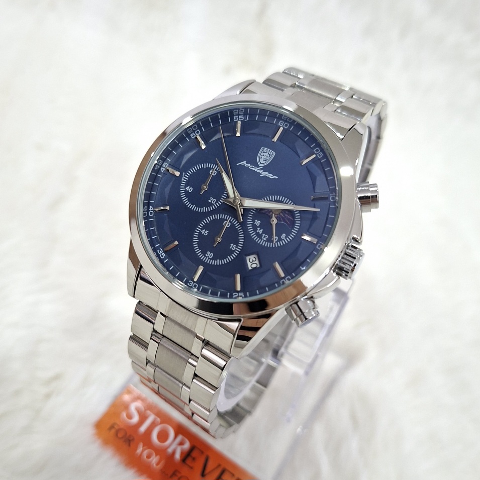 Poedagar P928 bracelet métallique  - : اللون: فضي أزرق