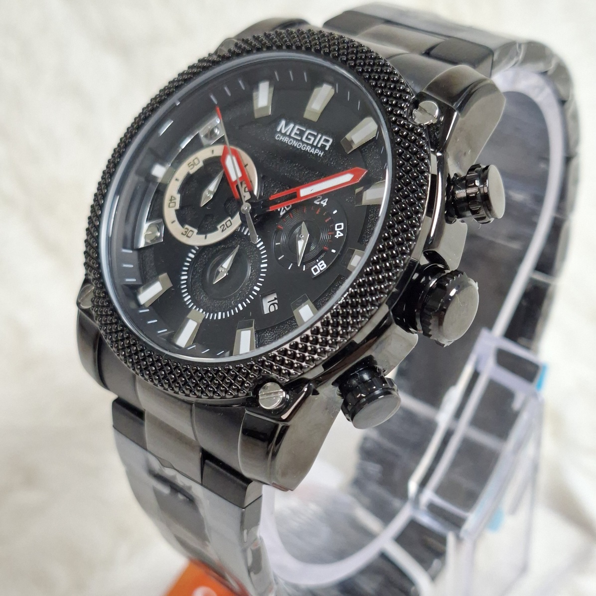 MEGIR 2134 Chronographe - : اللون: أسود أسود