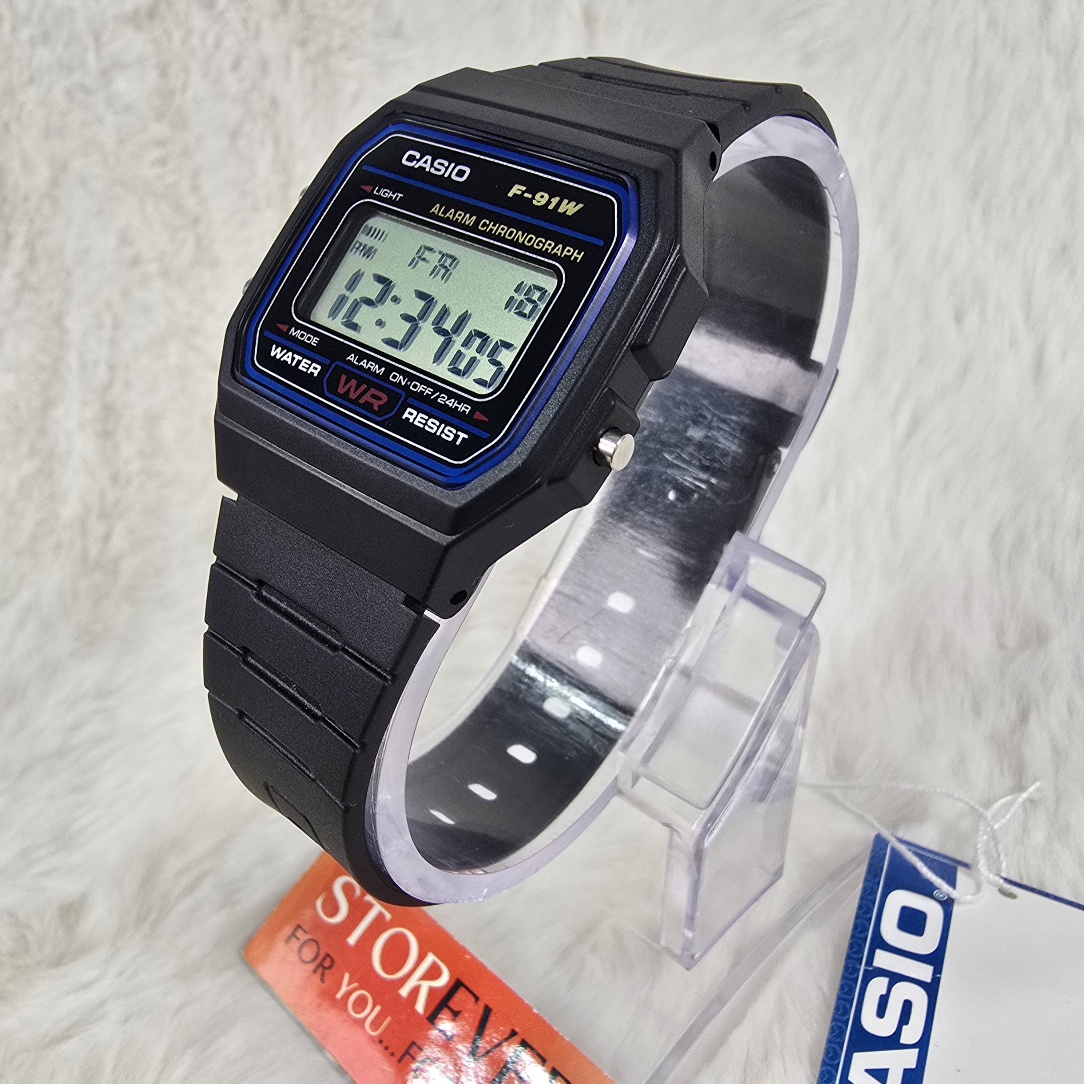 Casio F91W - : اللون: أسود