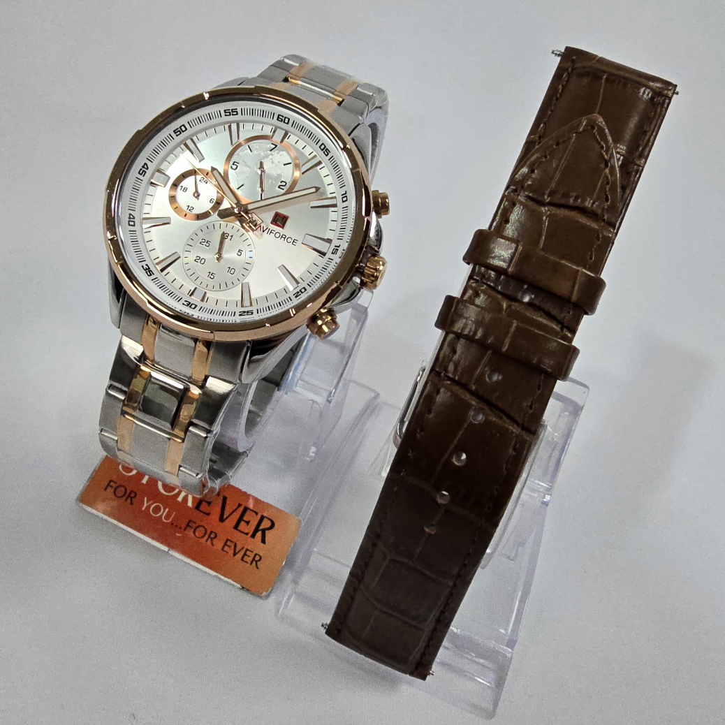 Naviforce 9089 Double bracelet - : اللون: بني