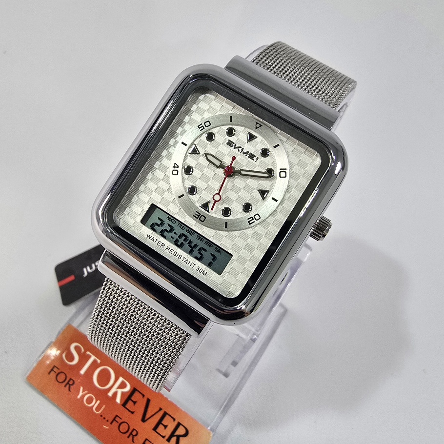 Skmei 2466 Double montre - : اللون: فضي