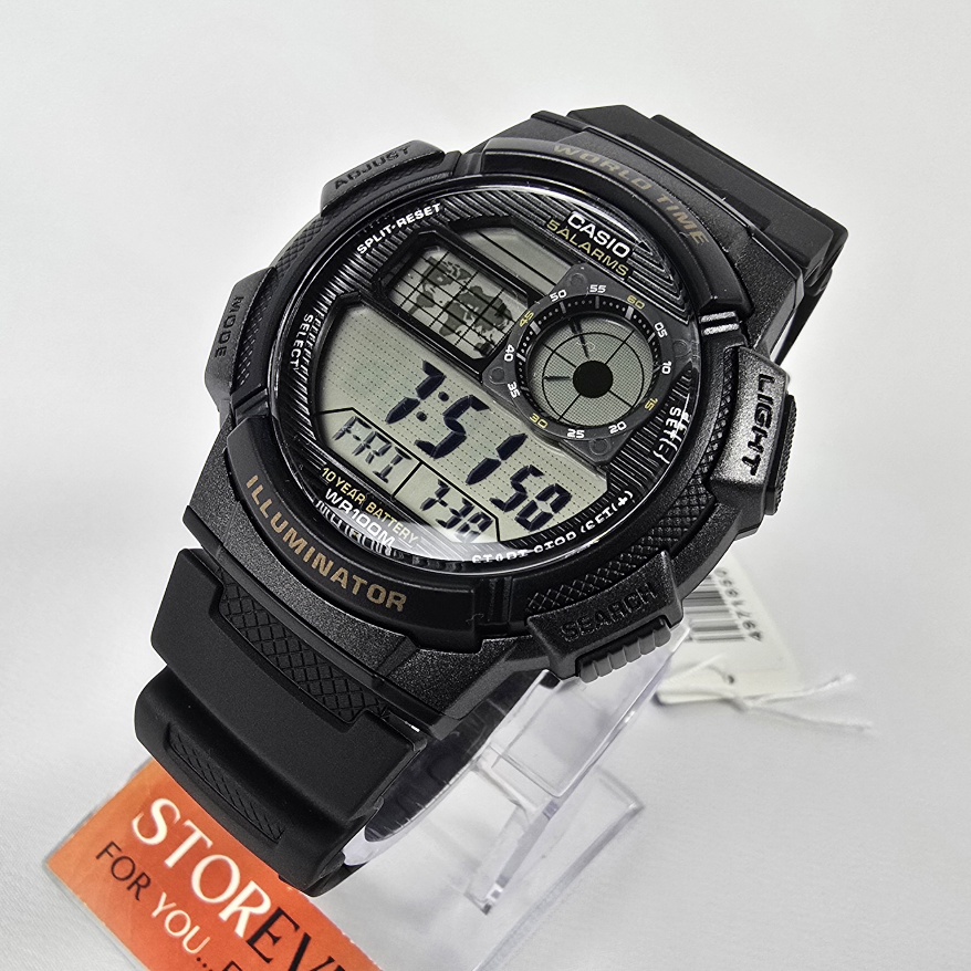 Casio AE 1000W World Time - : اللون: أسود